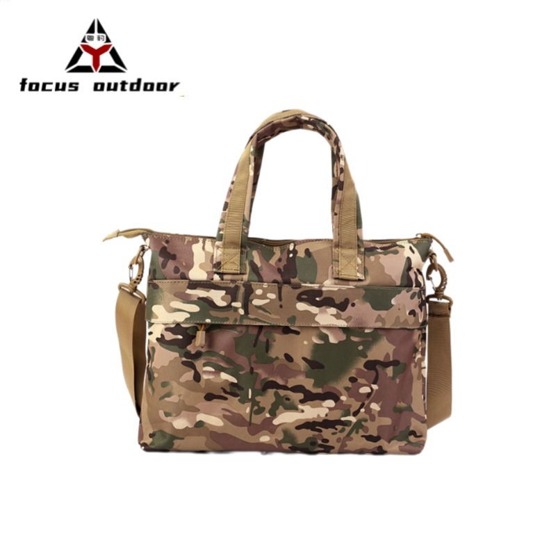 Nuevos productos multifuncionales al aire libre bolsa de camuflaje de computadora bolsa táctica resistente al desgaste a prueba de agua maletín de fanáticos militares personalizado