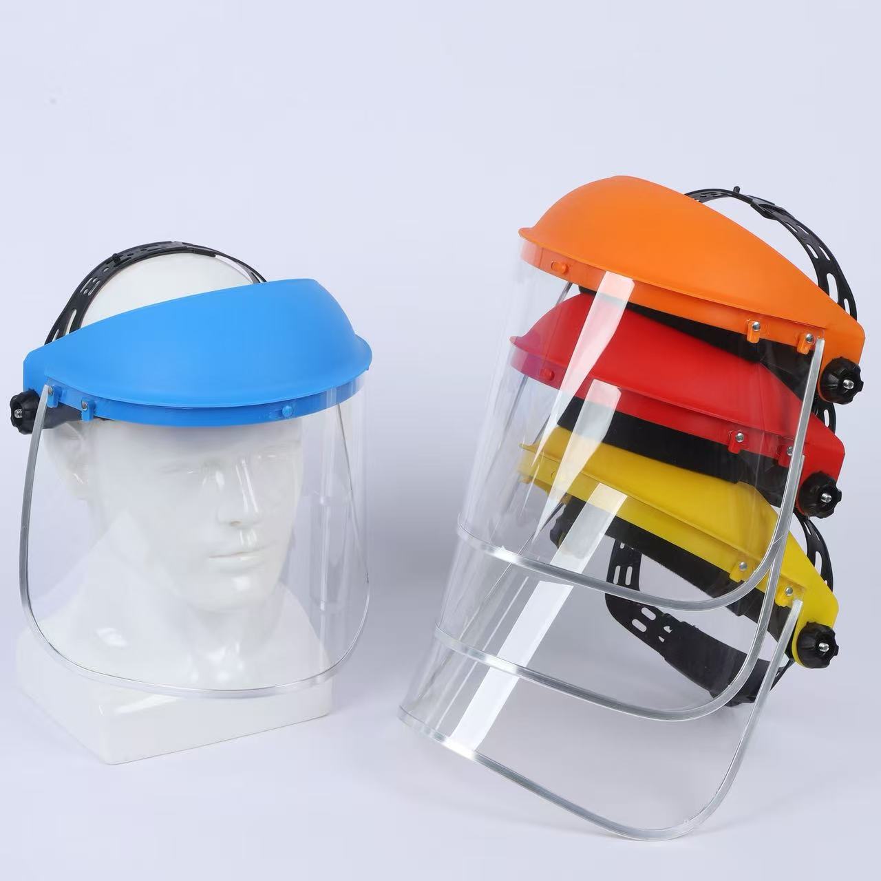 máscara de protección contra impactos máscara de protección contra salpicaduras de protección de la cabeza máscara de protección contra químicos casco de seguridad de aluminio máscara de soporte image 3
