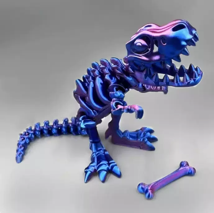 3D打印霸王龙骷髅恐龙装饰A解压手办关节可动儿童暴龙玩益智玩具