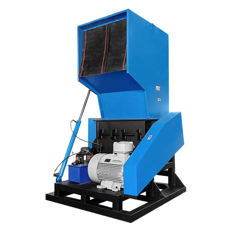 Крупногабаритный дробильный станок для переработки пластиковых контейнеров, промышленный химический дробитель для синих пластиковых бочек