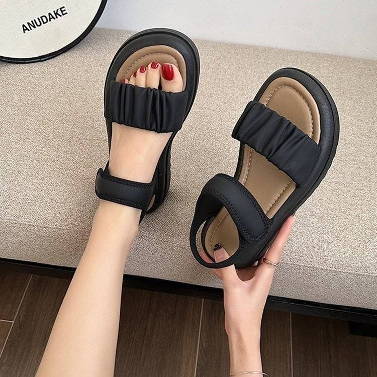 Sandalias de hadas francesas de estilo de verano para mujeres con falda 2026 nuevos zapatos romanos planos versátiles