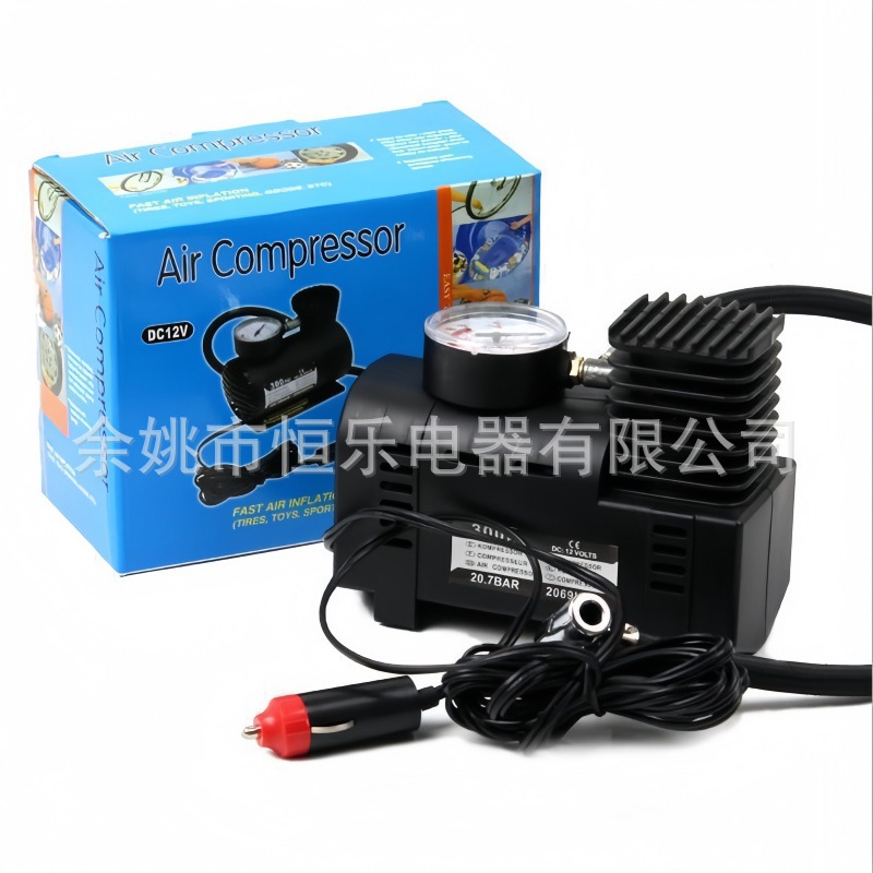 跨境电商便携式12v迷你汽车充气泵轮胎迷你压缩机