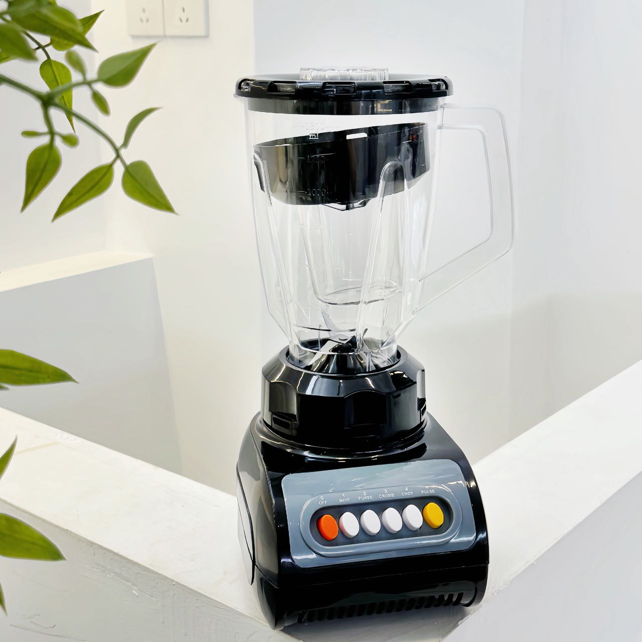 QiLi transfronterizo multifunción cocinadora 1.5L jugo doméstico multipropósito mezclador 4 velocidad ajustable taza de plástico