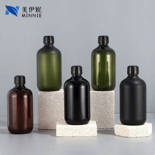 500ml PET plastic round shoulder hydrosol cap bottle shampoo bottle shower gel bottle cosmetic packaging material