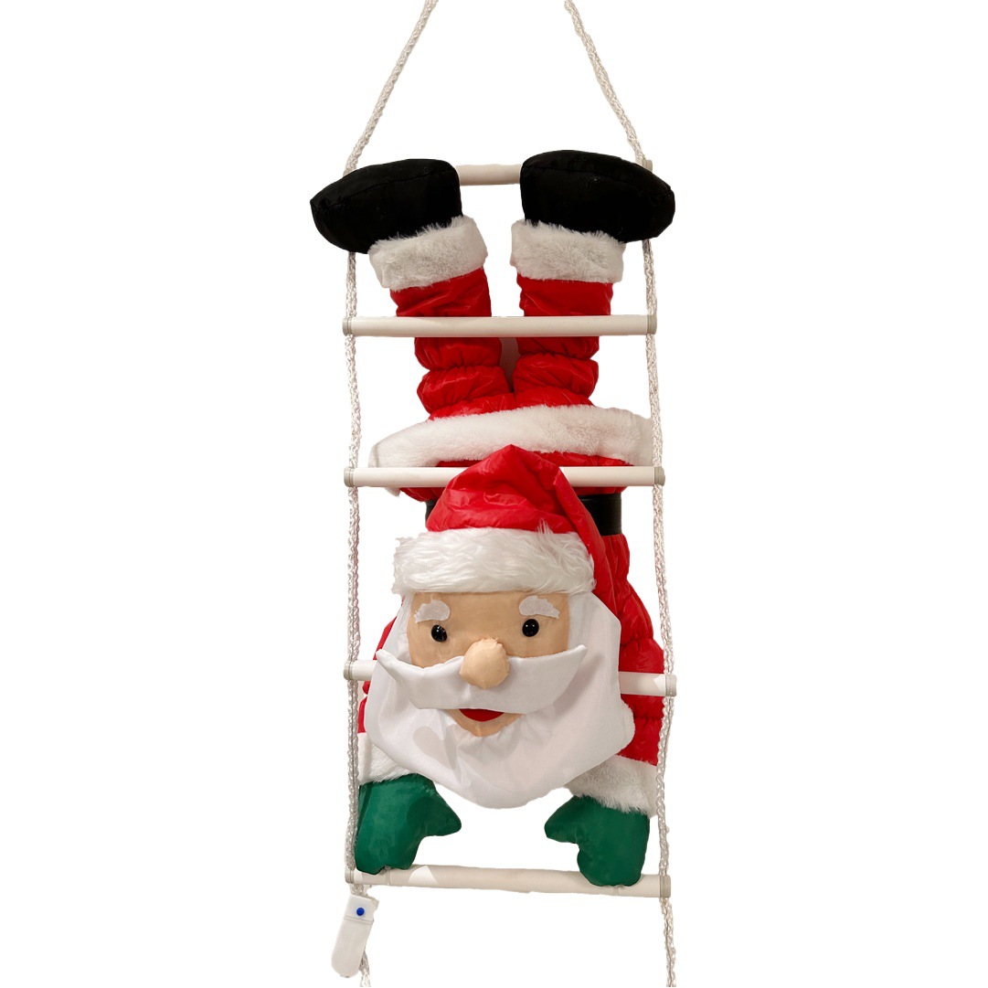 LED Cadena de luz abajo Santa Claus escalera colgante muñeca transfronteriza decoraciones navideñas adornos de Santa Claus