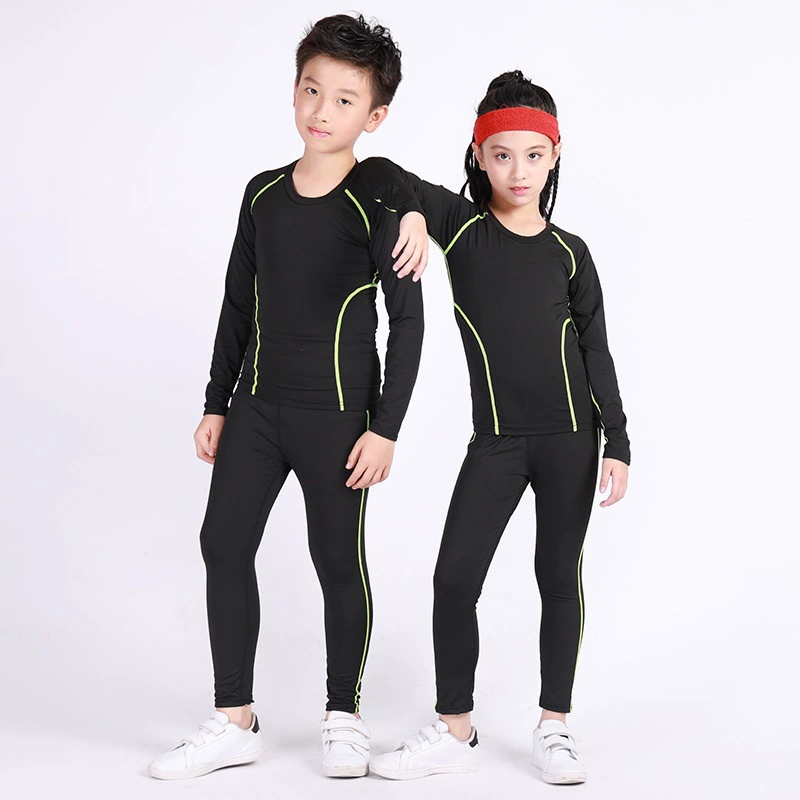 Детские спортивные колготки-костюм Тренировочная одежда Быстросохнущая Одежда для мальчиков и девочек Одежда для бега и фитнеса Баскетбол Футбольные леггинсы