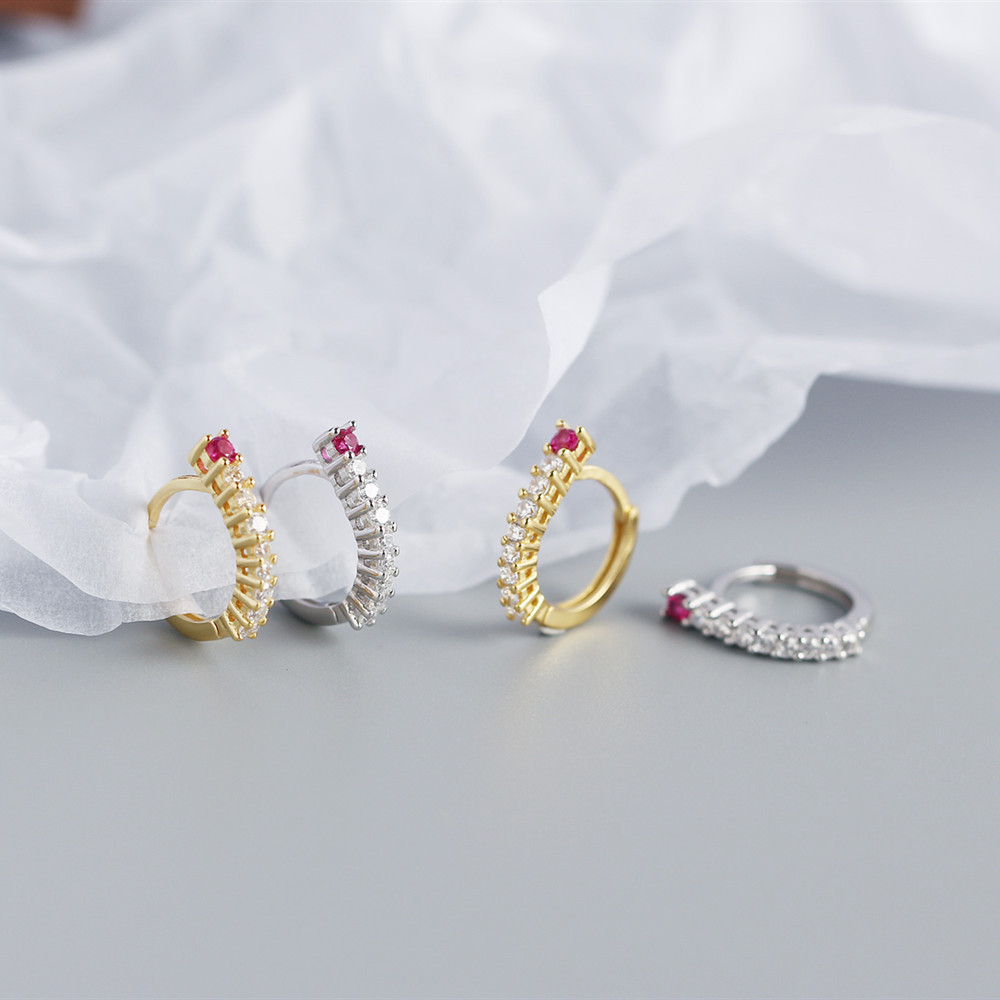 Geometric Fashion Gem Plating Earrings display picture 6