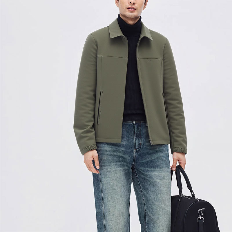 Cross-Border Amazon 3D 2025 Winter American-Style Flight Jacket Men's Turn-Down Collar Baseball Cotton Coat Casual Versatile