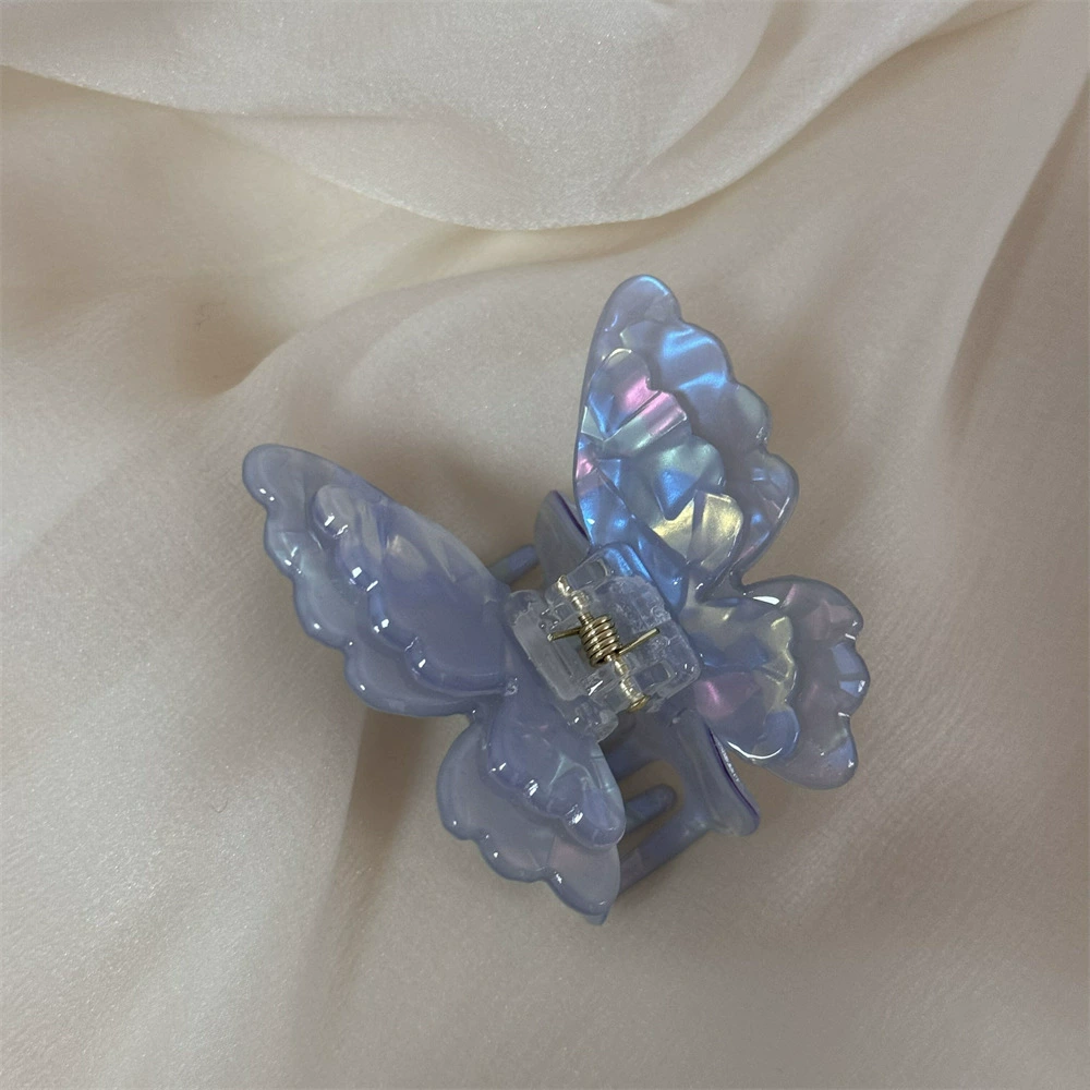 Крабовая заколка для волос, прозрачный акриловый мотылёк, лёгкая элегантная заколка для волос