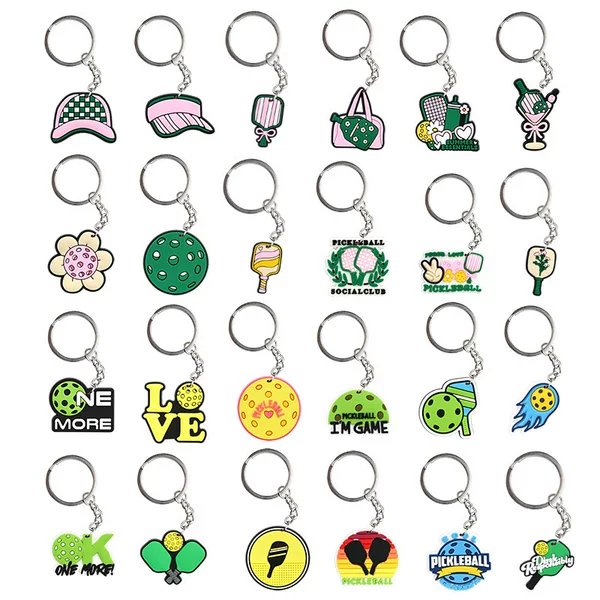 Pickleball Keychain Pendant Acrylic Decorative Buckle Backpack Small Ornament Amazon Decorative Gift Wholesale