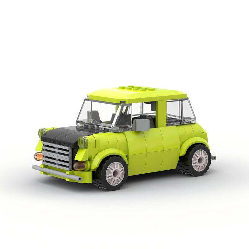 MOC building blocks compatible with Lego 39171 Mr Bean Mini car creative animation car model cross-border building blocks