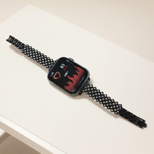 适用苹果手表Applewatch7/se创意流行合金凌型女款手链手表带