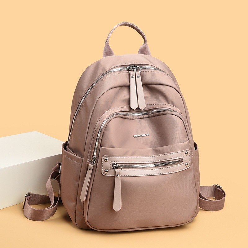 Mochila de comercio exterior mochila de hombro a prueba de agua ocio 2026 bolsas de mujer impermeables a prueba de agua tendencia de calle beige