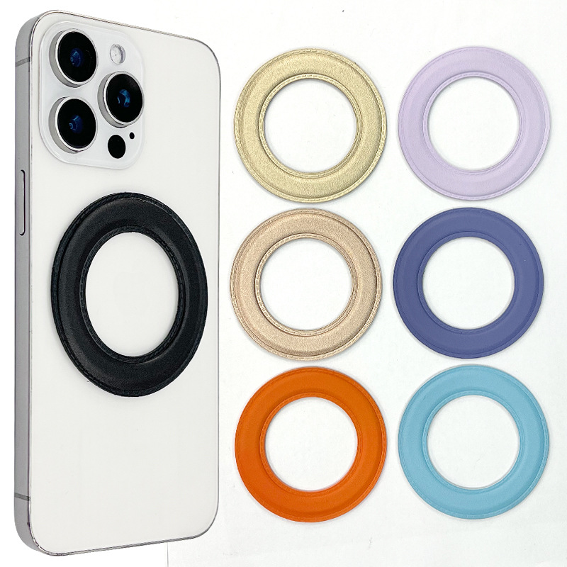 Mobile Phone Wireless Charging Leather Magnetic Ring Iron Piece Magsafe Magnetic Piece Ultra-Thin Round Patch Drop Shipping