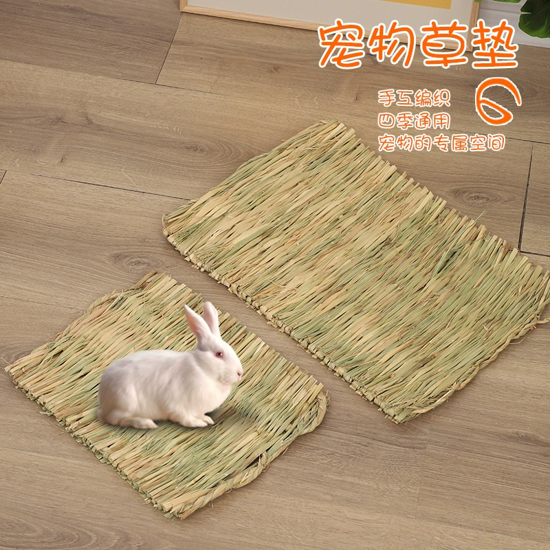 Соломенный коврик для домашних животных Хомяк Кролик Голландский свинья Соломенный коврик Молярное гнездо Кровать для домашних животных ручной работы оптом