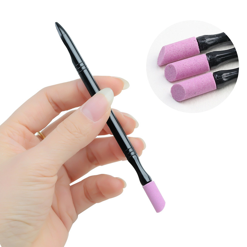 Nail Care Tools, Nail Quartz Black Rod Polishing Stick, Cuticle Nail Stick, Dead Skin Removal Tool for Finger Edges