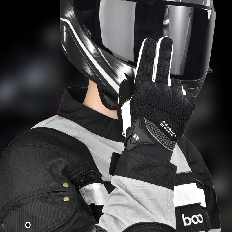 사계절 오토바이 장갑, 야외 라이딩, 충돌 방지 및 내마모성, 오프로드 오토바이, 터치 스크린 라이딩 장갑