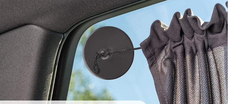 Cross-Border Hot-Selling Car Sunshade Curtain for Side Windows, Privacy Protection, Sun Protection, Heat Insulation, Suction Cup Car Window Curtain, Interior Heat Insulation Curtain