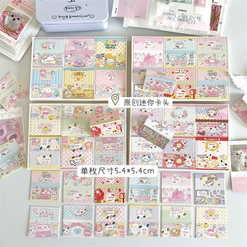 Оригинальный мультяшный мини-складной карточный заголовок