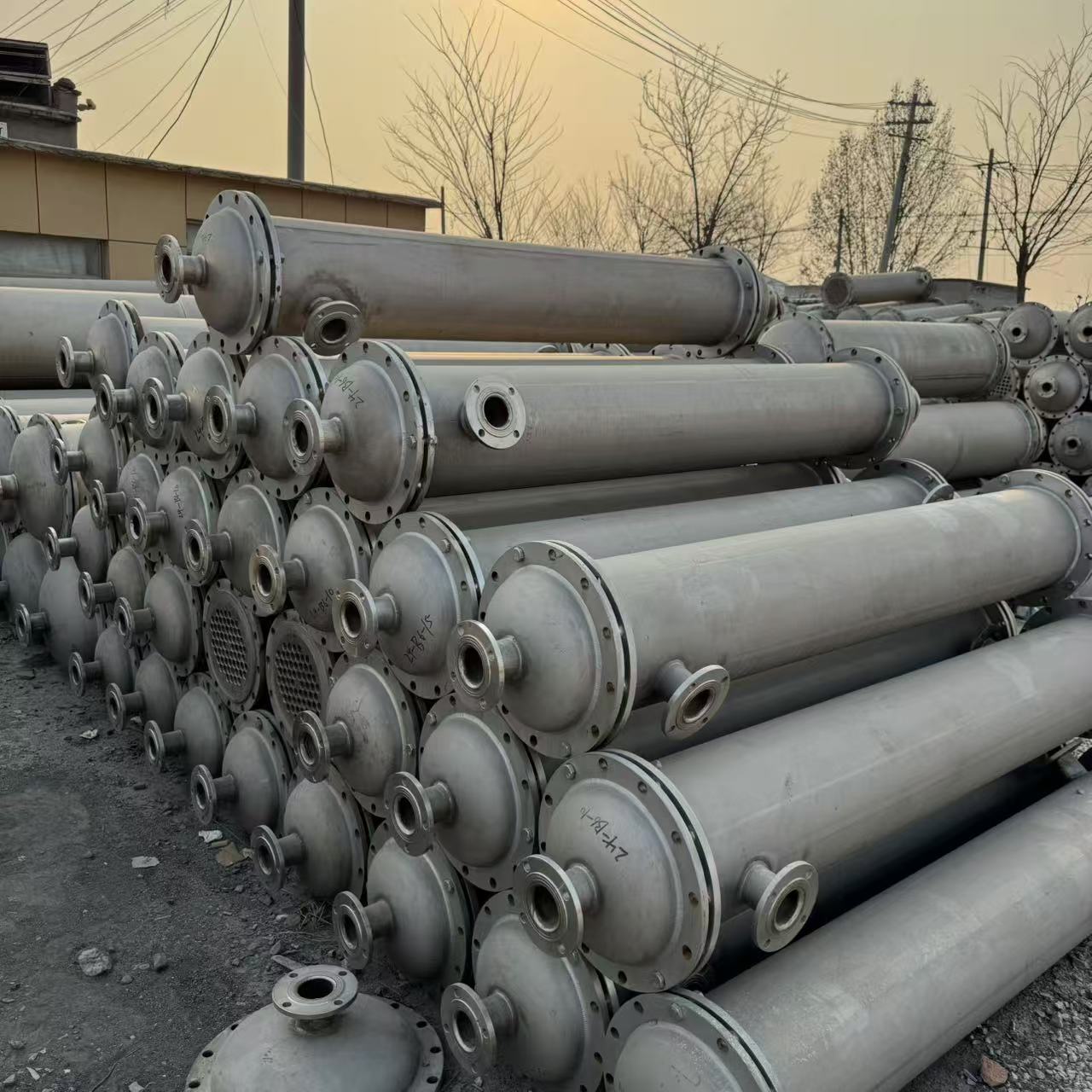 二手304不锈钢水冷列管式冷凝器列管式工业换热化工蒸发冷凝器