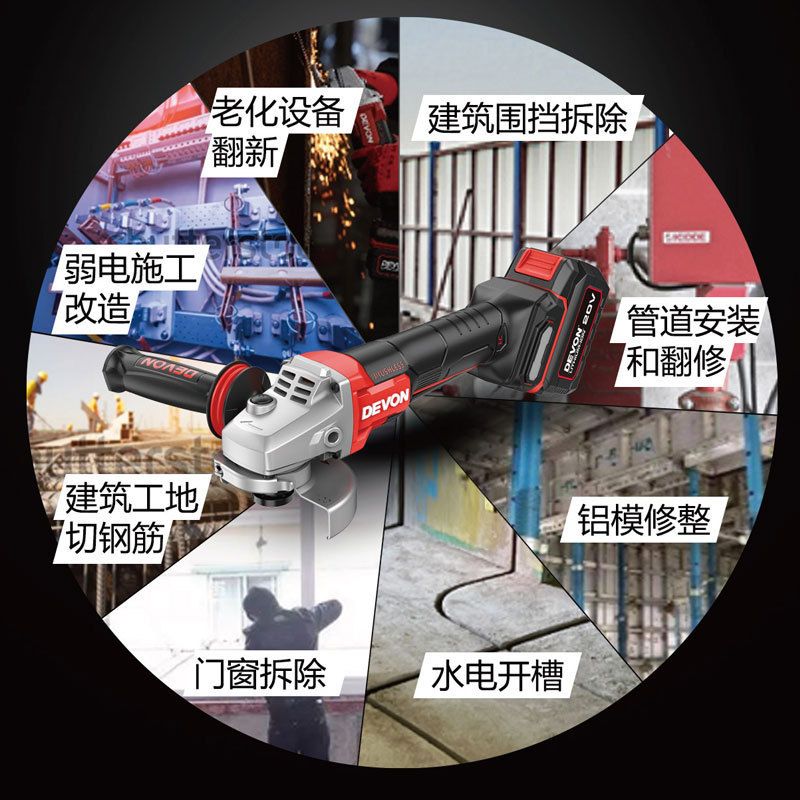 大有2909无刷20V下开关高转速快调护罩户角磨机切割打磨抛光机100|undefined