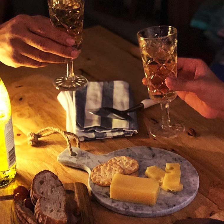 Japonés y coreano bandeja de mármol natural mango redondo placa creativa nuevo hotel fruta Decoración