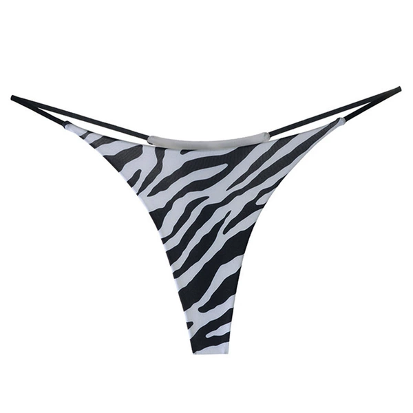 Zebra pattern-thong