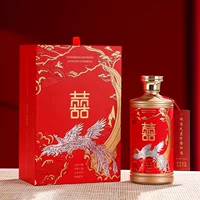 Не как бутылка свадебного вина, бутылка подарочной коробки для свадебного банкета, бутылка свадебного вина, пустая бутылка, бутылка 500 мл с напечатанным логотипом