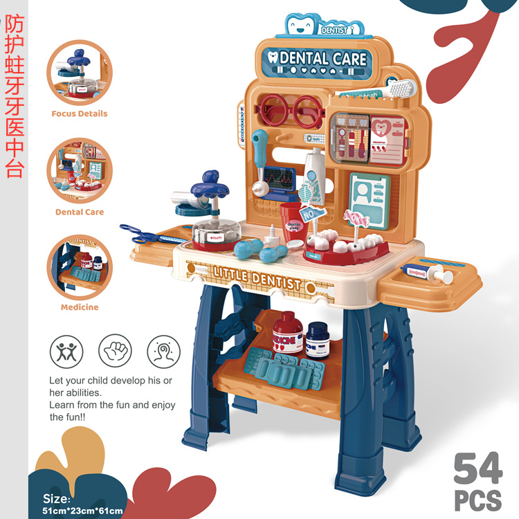 Comercio exterior mesa de medio postre cocina vajilla herramientas traje de arcilla de color mesa de pesca jugar casa doctor supermercado Juguetes