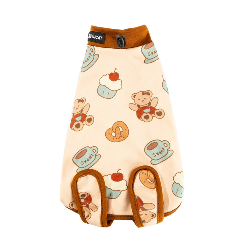 Otoño y invierno ropa de mascotas bolsa de ropa de casa abrigo abrigo abrigo abrigo cómodo abrigo esterilización ropa de perro image 5