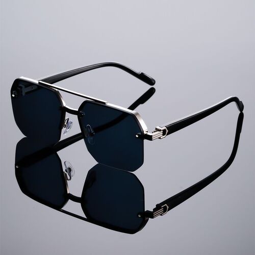 2025 Classic Metal Square Half-Rim Fashion Trend Sunglasses for Driving and UV Protection
