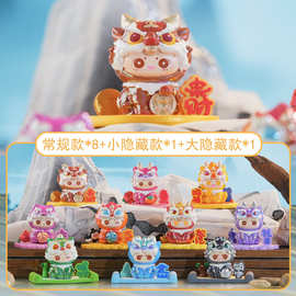 国潮风神兽系列福泽瑞兽八方来财盲盒摆件电视柜家居装饰品批发