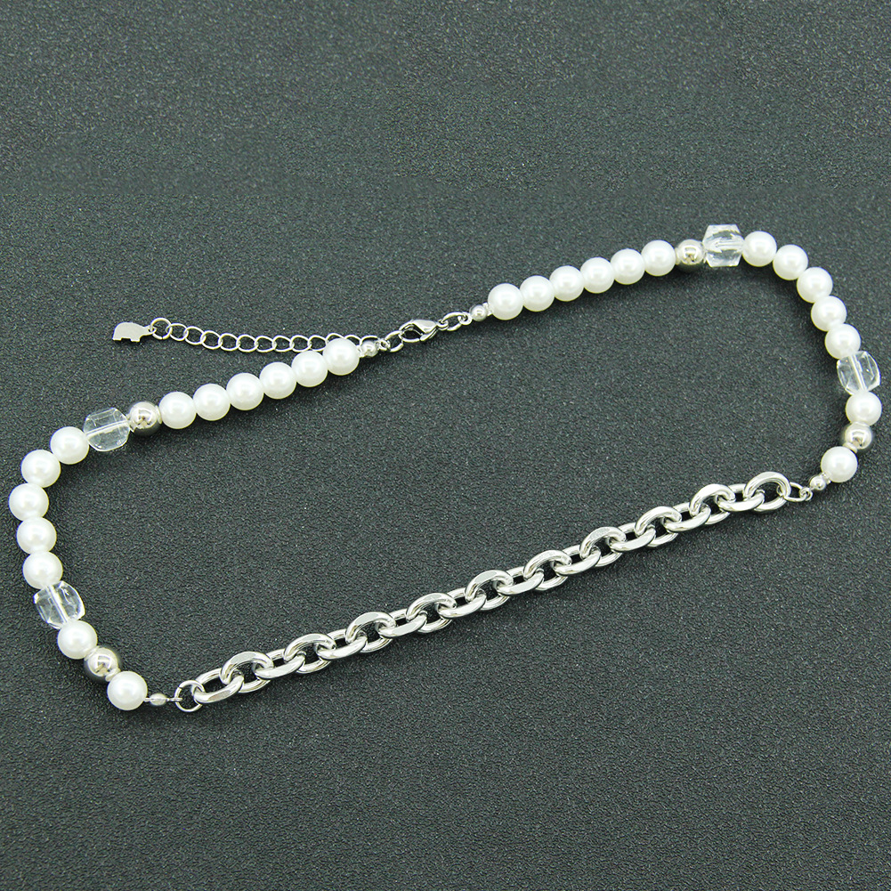 Simple Style Round Titanium Steel Beaded Polishing Bracelets Necklace 1 Piece