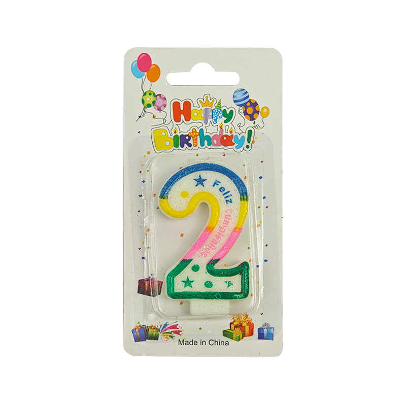 ¿Velas digitales de exportación espumantes de vela espumosa de polvo de brillo de vela digital 0 - 9 y signo de interrogación? Candle cumpleaños