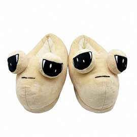 跨境新款我的宠物外星人Pou Plush Slippers游戏周边蜗牛毛绒拖鞋