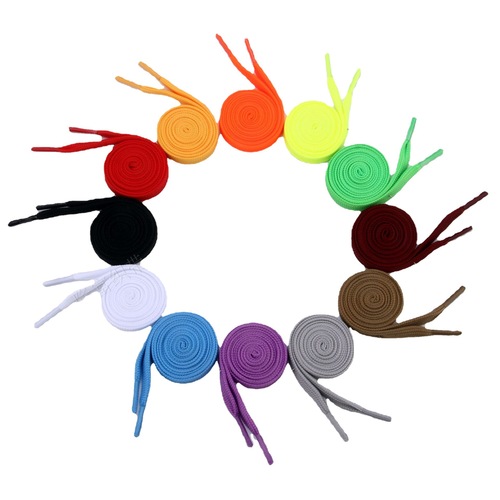40 tablets flat thickened double layer casual sports shoe laces hollow canvas green purple black white red orange shoelaces