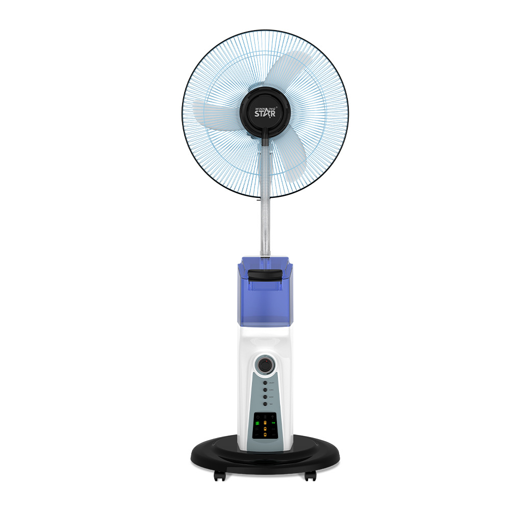 Winningstar transfronterizo exclusivamente para ventilador de spray de tres velocidades recargable de 16 pulgadas con pantalla LED Stand Fan