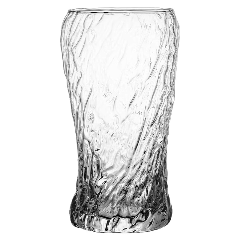 Taza de vidrio de té de fruta de gran capacidad con patrón de árbol creativo, taza de agua transparente, bebida de jugo de fruta, taza de cerveza, taza de cerveza