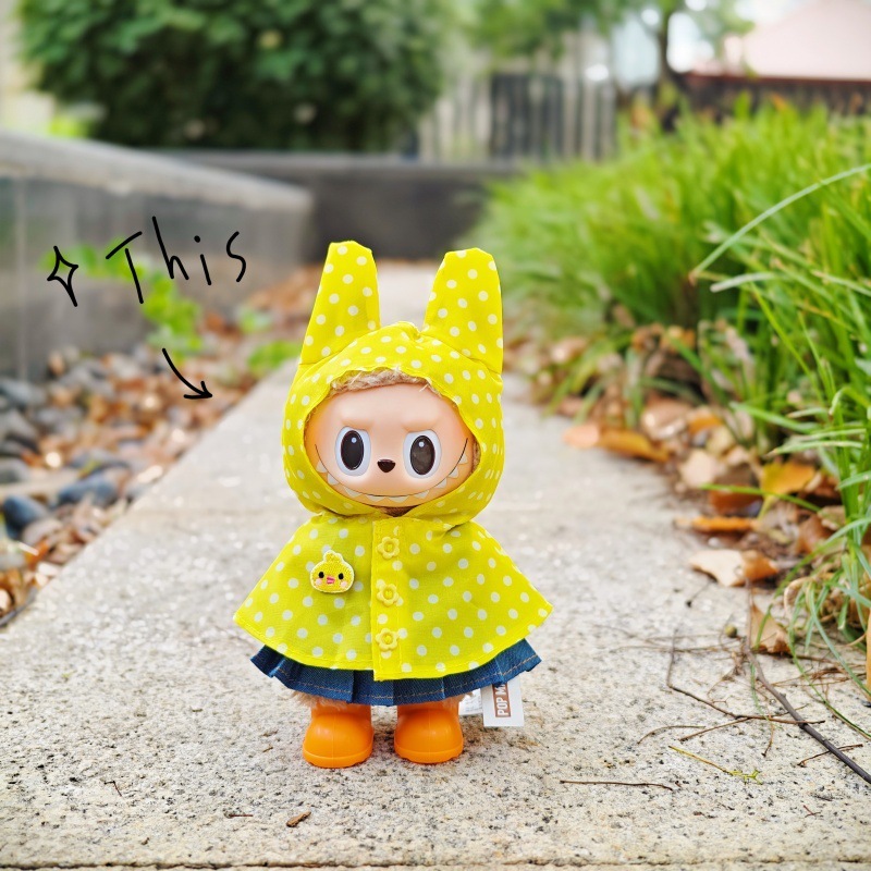 拉布布衣服labubu娃衣换装小靴子雨衣换装玩偶防水服衣服|undefined
