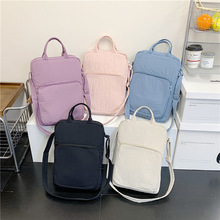 平板电脑包简约尼龙布包通勤女单肩包大容量手提包学生上课斜挎包