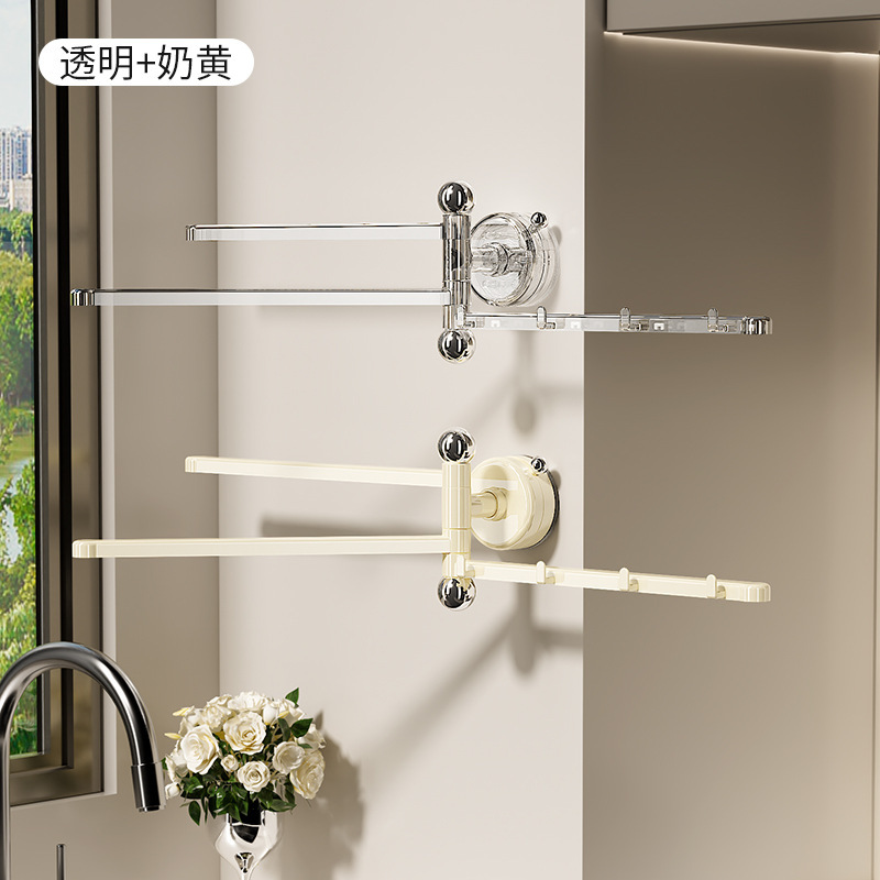 吸盤キッチン雑巾物置棚壁掛け式多レバー回転収納棚家庭用多機能蛇口排水棚|undefined