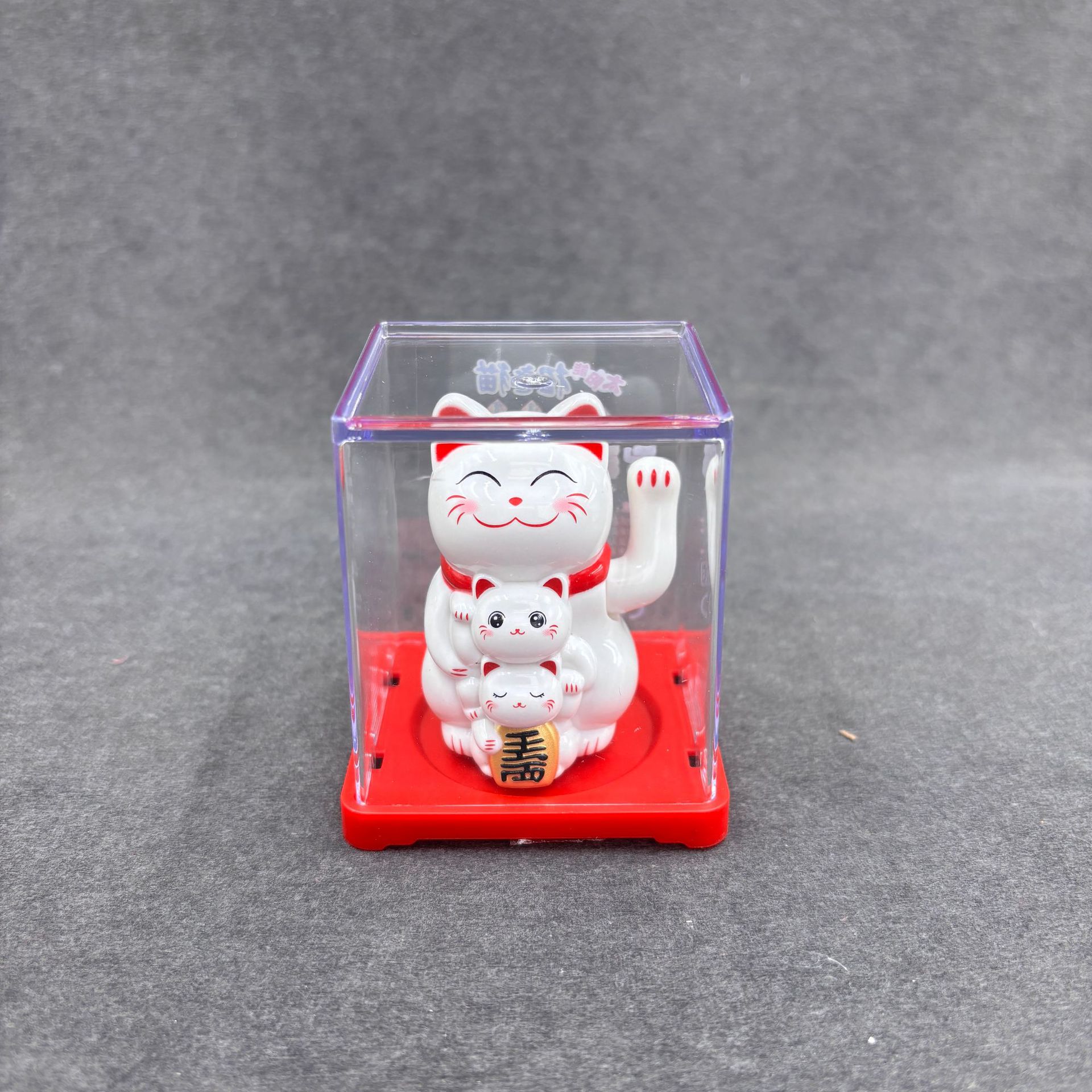 Gato de la suerte solar pequeño gato de la mano de la energía de la luz gato mini gato interior del coche regalo de la oficina decoración de apertura