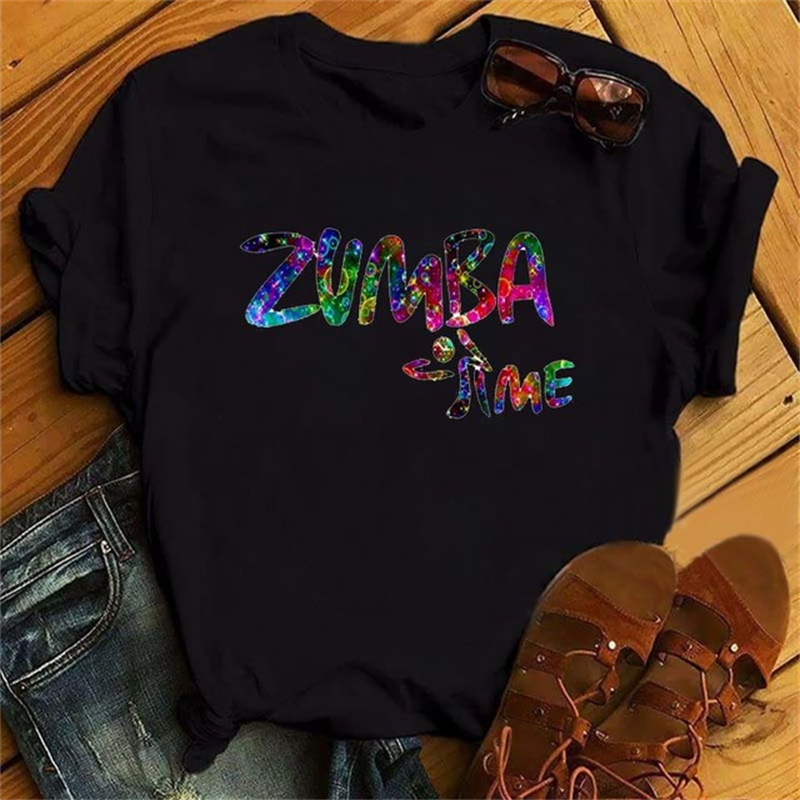 2022外国貿易zumbaプリント半袖tシャツ女装上着