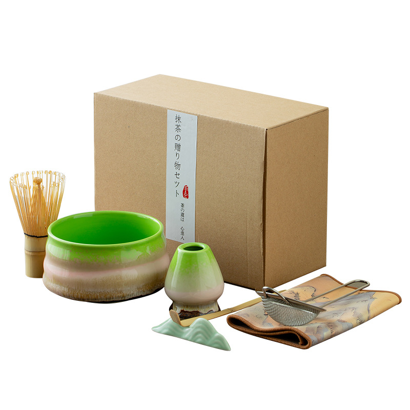 Cuenco de matcha, lujo ligero, nuevo estilo chino, caja de regalo japonesa, juego de té de cerámica Baibenli, juego de té, té de alta calidad, Dehua