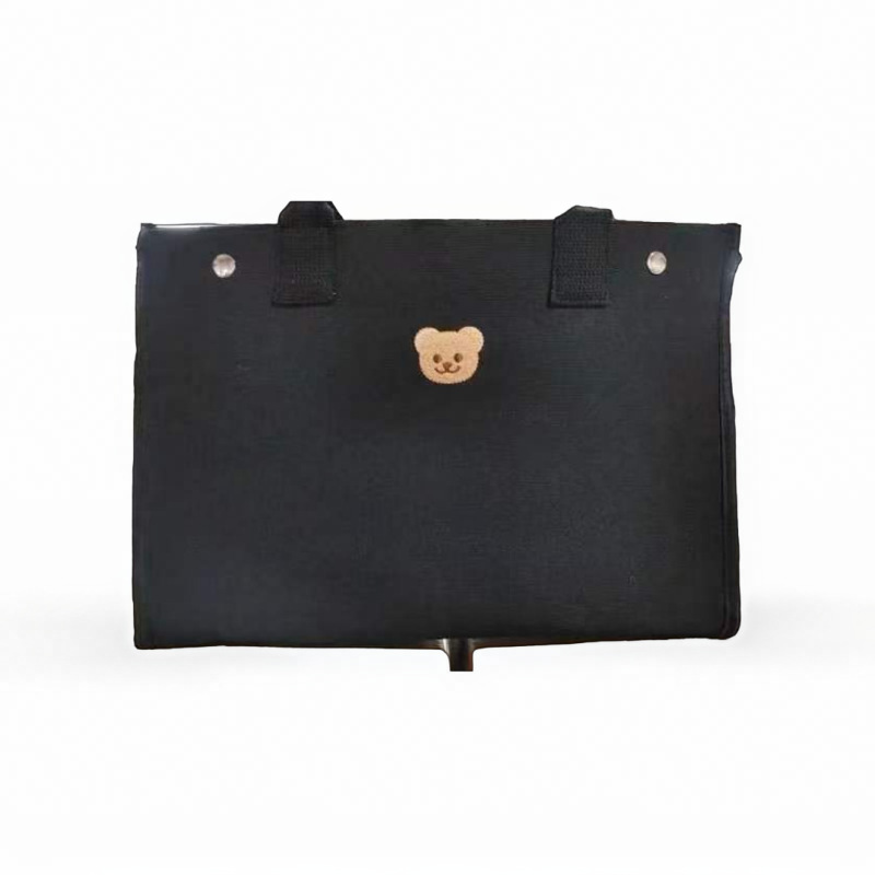 Bolsas exclusivas transfronterizas, lona, bolsa de mamá de gran capacidad, oso bordado, casual, todo fósforo, mamá, salida, portátil