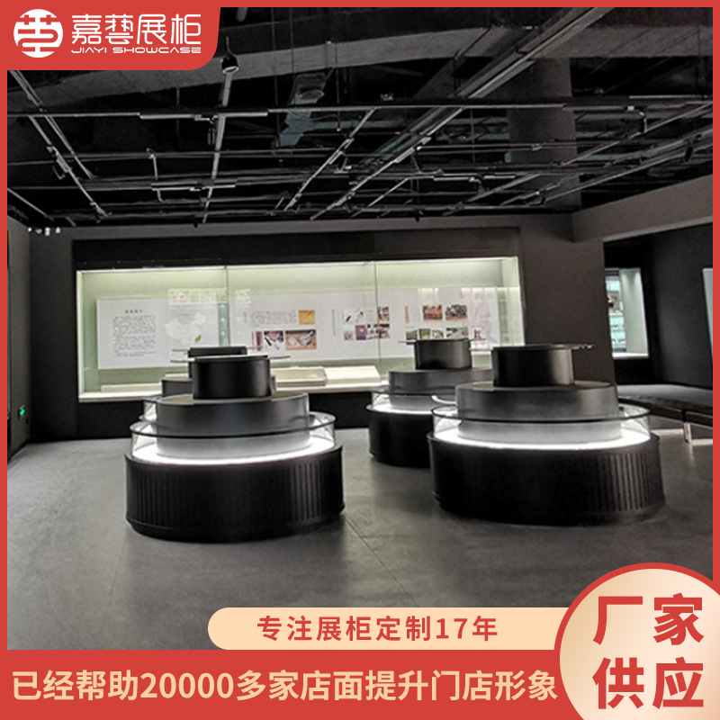 新品博物馆适用玻璃展示柜 珠宝首饰烤漆展柜收藏品古董陈列展柜