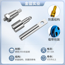 现货导电柱弹簧针 镀镍弹针铜柱 pogopin触点连接器供应