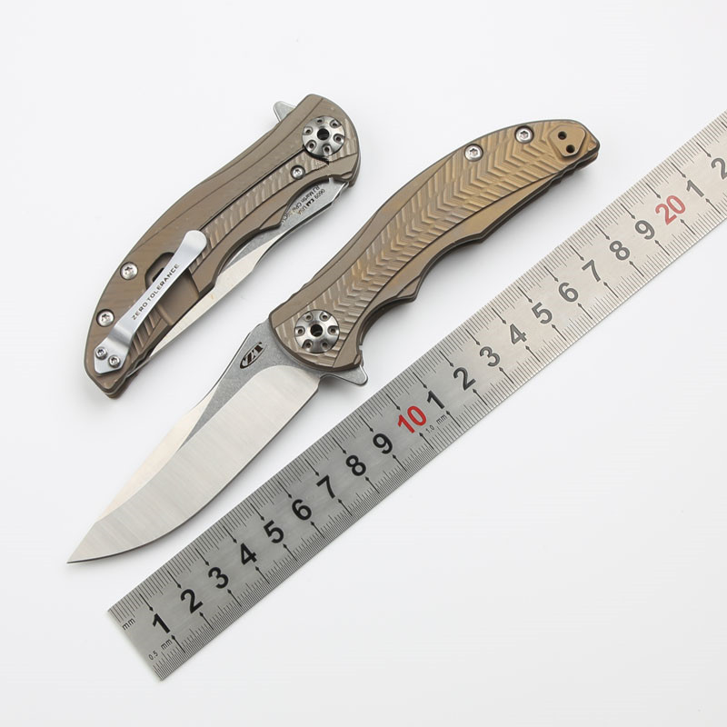 ZT0609钛合金陶瓷轴承折叠刀CPM20CV户外荒野求生锋利便携口袋刀