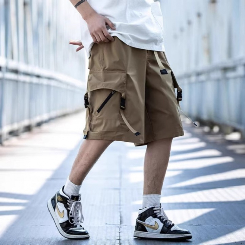 Men's Cargo Shorts Summer Multi-Pocket American Style Loose Trendy Functional Couple Straight-Leg Outdoor Shorts