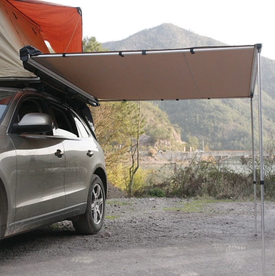 Outdoor Car Side Tent Car Side Awning Camping Speed Drive Super Large Car Sunshade Sun Protection Rain Protection Canopy (Çadırlar) - khaki-3-4-people